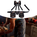 Maxbell Tool Belt with Suspenders Oxford Breathable Family Adults Utility Belt Pouch Multi