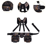 Maxbell Tool Belt with Suspenders Oxford Breathable Family Adults Utility Belt Pouch Multi