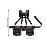 Maxbell Tool Belt with Suspenders Oxford Breathable Family Adults Utility Belt Pouch Multi