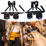 Maxbell Tool Belt with Suspenders Oxford Breathable Family Adults Utility Belt Pouch Multi