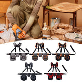 Maxbell Tool Belt with Suspenders Dad Gift Pack Organizer for Adults Family Plumbing Gray