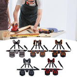 Maxbell Tool Belt with Suspenders Dad Gift Pack Organizer for Adults Family Plumbing Gray