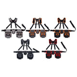 Maxbell Tool Belt with Suspenders Dad Gift Pack Organizer for Adults Family Plumbing Gray