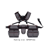 Maxbell Tool Belt with Suspenders Tool Organizer for Plumbing Woodworking Woodworker Gray Red