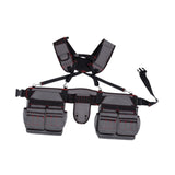 Maxbell Tool Belt with Suspenders Tool Organizer for Plumbing Woodworking Woodworker Gray Red