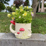 Maxbell Cup Flower Pot Small Creative Desktop Ornament for Bedroom Table Living Room