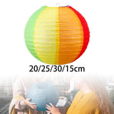 Maxbell 10x Ball Paper Lanterns Compact Colored Paper Poms for Birthday Garden Party 20CM