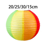 Maxbell 10x Ball Paper Lanterns Compact Colored Paper Poms for Birthday Garden Party 20CM