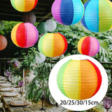 Maxbell 10x Ball Paper Lanterns Compact Colored Paper Poms for Birthday Garden Party 20CM