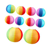 Maxbell 10x Ball Paper Lanterns Compact Colored Paper Poms for Birthday Garden Party 20CM