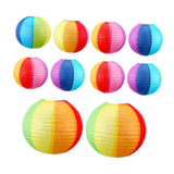 Maxbell 10x Ball Paper Lanterns Compact Colored Paper Poms for Birthday Garden Party 30CM
