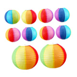 Maxbell 10x Ball Paper Lanterns Compact Colored Paper Poms for Birthday Garden Party 30CM