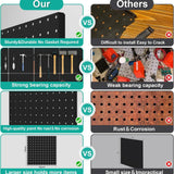 Maxbell Peg Board Panel Display Tool Storage Shops Rack Home Pegboard Wall Organizer