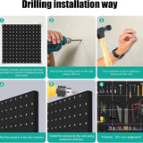 Maxbell Pegboard Wall Organizers Tool Storage Study Room Craft Room Peg Board Panels 6Pcs