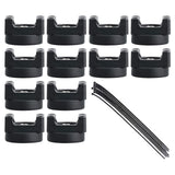 Maxbell Mount Nylon Cable Ties Self Locking Sturdy Tie Wraps for Office Home Machine 12pcs