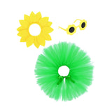 Maxbell Sunflower Goose Outfit Headdress, Eyewear, and Skirt for Summer Balcony Lawn