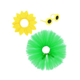 Maxbell Sunflower Goose Outfit Headdress, Eyewear, and Skirt for Summer Balcony Lawn