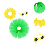 Maxbell Sunflower Goose Outfit Headdress, Eyewear, and Skirt for Summer Balcony Lawn