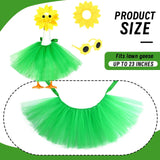 Maxbell Sunflower Goose Outfit Headdress, Eyewear, and Skirt for Summer Balcony Lawn