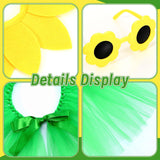 Maxbell Sunflower Goose Outfit Headdress, Eyewear, and Skirt for Summer Balcony Lawn