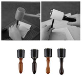 Maxbell Leather Carving Hammer Portable Nylon Hammer for Handmade Stamping Accessory Short  Brown