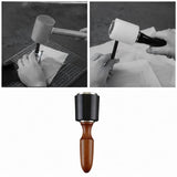 Maxbell Leather Carving Hammer Portable Nylon Hammer for Handmade Stamping Accessory Short  Brown