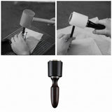 Maxbell Leather Carving Hammer Portable Nylon Hammer for Handmade Stamping Accessory Short Black