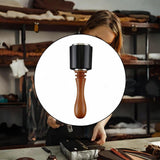 Maxbell Leather Carving Hammer Portable Nylon Hammer for Handmade Stamping Accessory Long Brown