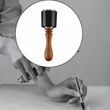 Maxbell Leather Carving Hammer Portable Nylon Hammer for Handmade Stamping Accessory Long Brown