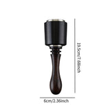 Maxbell Leather Carving Hammer Portable Nylon Hammer for Handmade Stamping Accessory Long Black