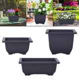 Maxbell Bonsai Pot Plants Growing Pot Flowerpot for Balcony Indoor Outdoor Courtyard S Square