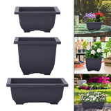 Maxbell Bonsai Pot Plants Growing Pot Flowerpot for Balcony Indoor Outdoor Courtyard S Square