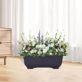 Maxbell Bonsai Pot Plants Growing Pot Flowerpot for Balcony Indoor Outdoor Courtyard Rectangle