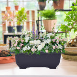 Maxbell Bonsai Pot Plants Growing Pot Flowerpot for Balcony Indoor Outdoor Courtyard Rectangle