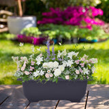 Maxbell Bonsai Pot Plants Growing Pot Flowerpot for Balcony Indoor Outdoor Courtyard Rectangle