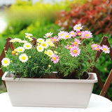 Maxbell Balcony Planter Outside Yard Decoration Hanging Flower Pot for Railing/fence Light Gray