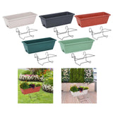 Maxbell Balcony Planter Outside Yard Decoration Hanging Flower Pot for Railing/fence Light Gray