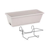 Maxbell Balcony Planter Outside Yard Decoration Hanging Flower Pot for Railing/fence Light Gray