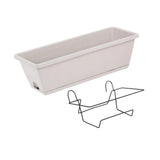 Maxbell Balcony Planter Outside Yard Decoration Hanging Flower Pot for Railing/fence Light Gray