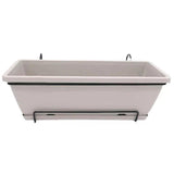 Maxbell Balcony Planter Outside Yard Decoration Hanging Flower Pot for Railing/fence Light Gray