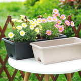 Maxbell Balcony Planter Outside Yard Decoration Hanging Flower Pot for Railing/fence Dark Gray