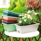 Maxbell Balcony Planter Outside Yard Decoration Hanging Flower Pot for Railing/fence Dark Green