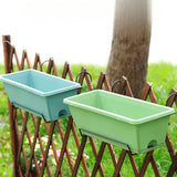Maxbell Balcony Planter Outside Yard Decoration Hanging Flower Pot for Railing/fence Light Green