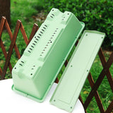 Maxbell Balcony Planter Outside Yard Decoration Hanging Flower Pot for Railing/fence Light Green