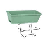 Maxbell Balcony Planter Outside Yard Decoration Hanging Flower Pot for Railing/fence Light Green