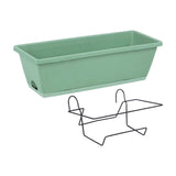 Maxbell Balcony Planter Outside Yard Decoration Hanging Flower Pot for Railing/fence Light Green