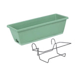 Maxbell Balcony Planter Outside Yard Decoration Hanging Flower Pot for Railing/fence Light Green