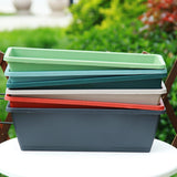 Maxbell Balcony Planter Outside Yard Decoration Hanging Flower Pot for Railing/fence Light Green