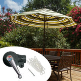 Maxbell Deck Umbrella Crank Handle Assembly Parasol Hand Crank for Lawn Picnic Party
