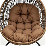 Maxbell Swing Chair Cushion Hammock Chair Seat Pad for Balcony Indoor Outdoor Patio Coffee